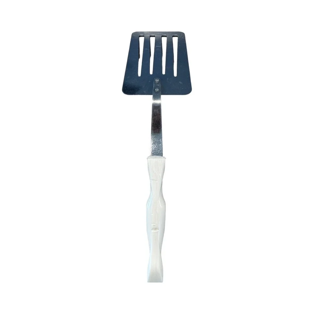 Cutco 1716 JF Slotted Turner Spatula White Pearl Marble Handle Made in USA MCM